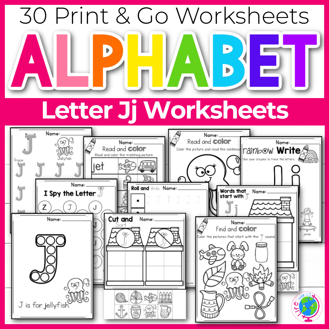 Free Printable Letter J Tracing Worksheets