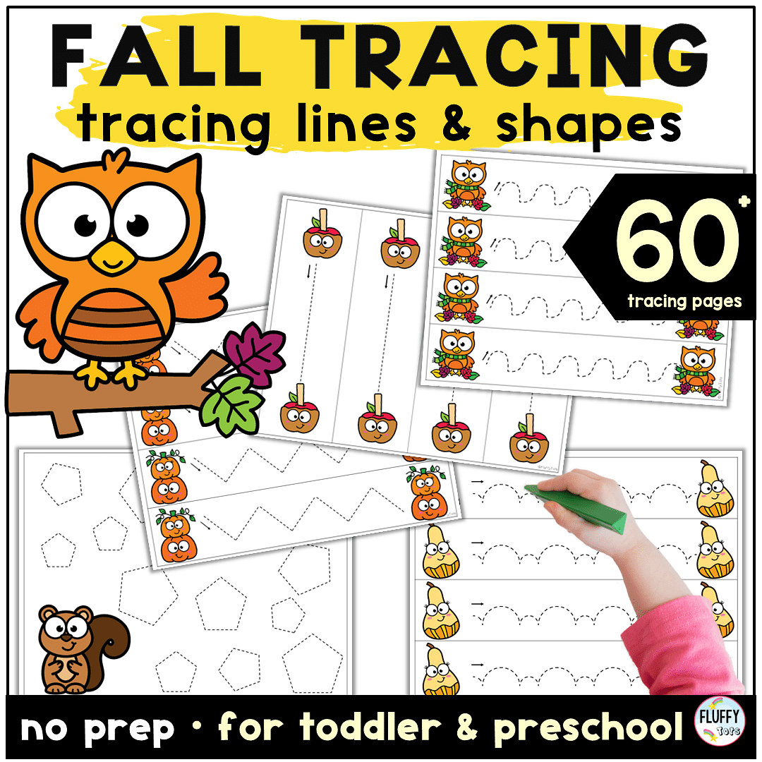 Fall Tracing For Preschoolers Printables