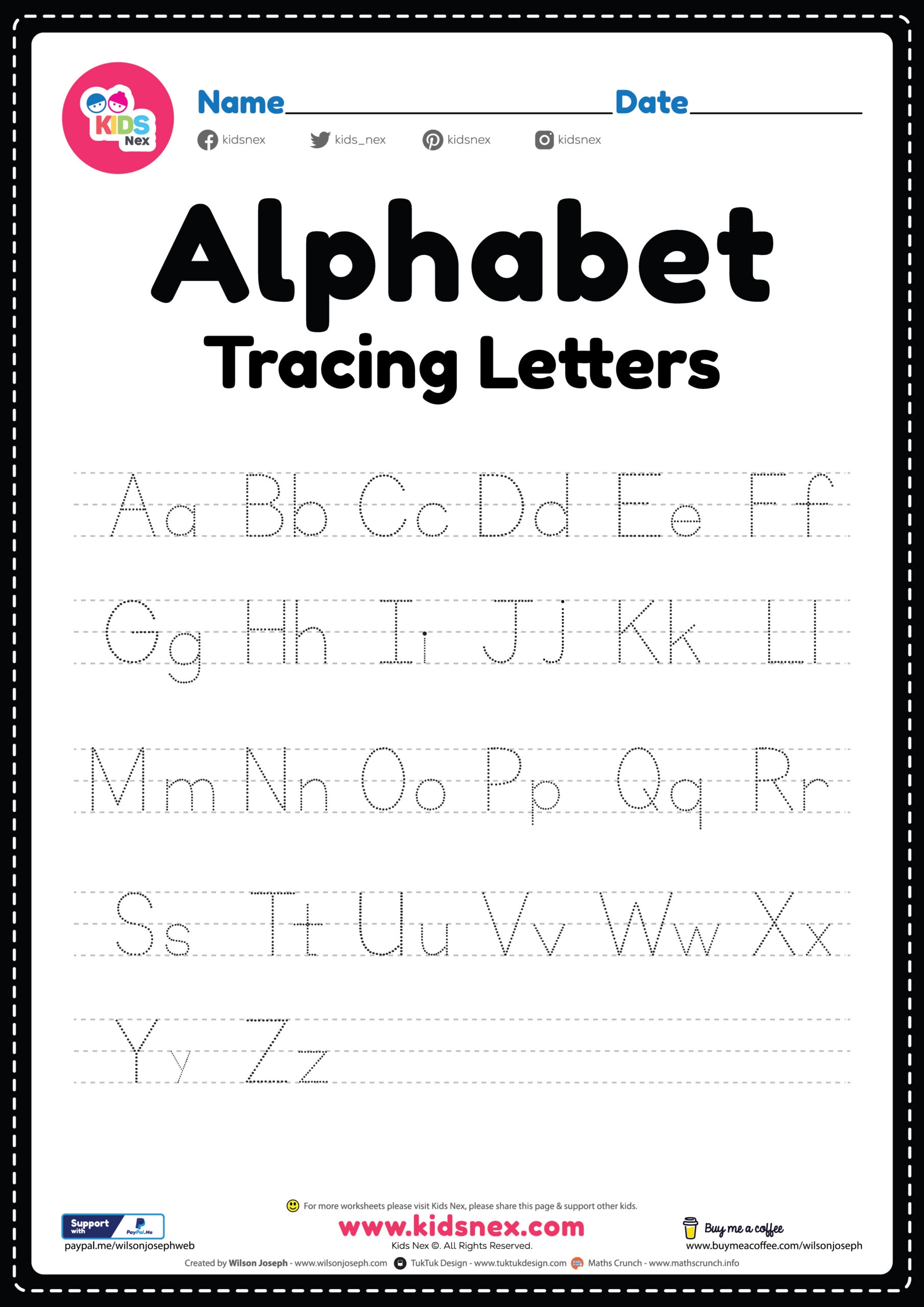 Free Printable Tracing Abc Worksheets