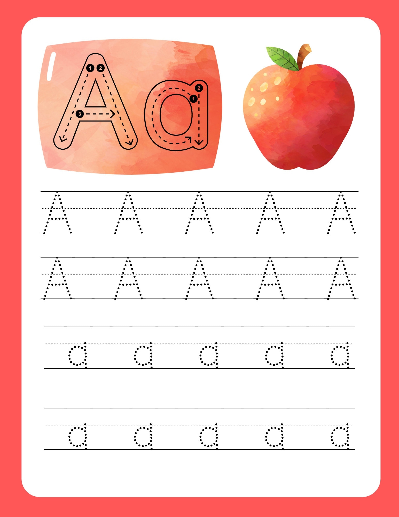 Alphabet Handwriting Practice Letter Tracing Preschool Printable 