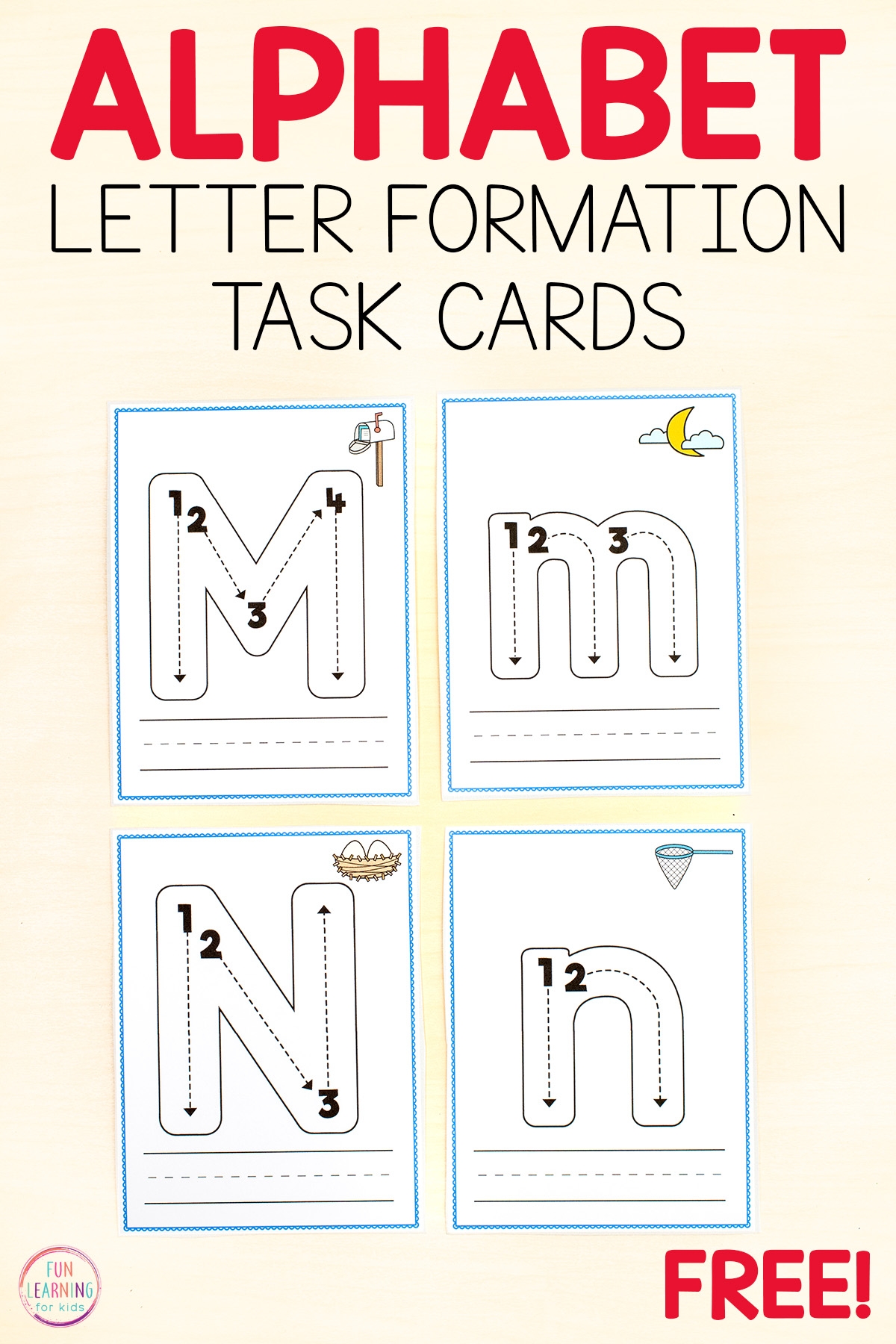 Printable Letter Tracing Cards Preschool