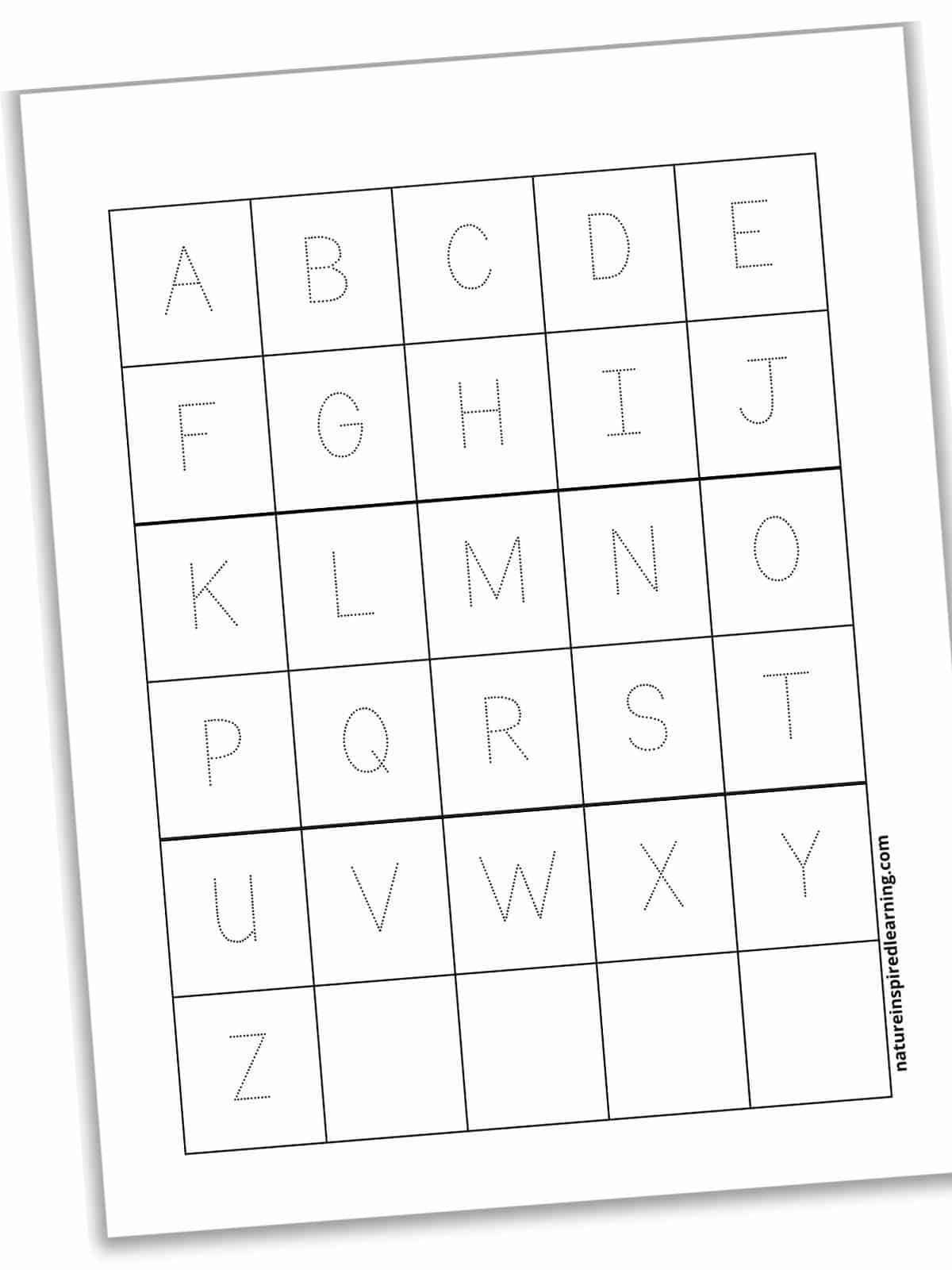 Alphabet Tracing Worksheets Printable Nature Inspired Learning
