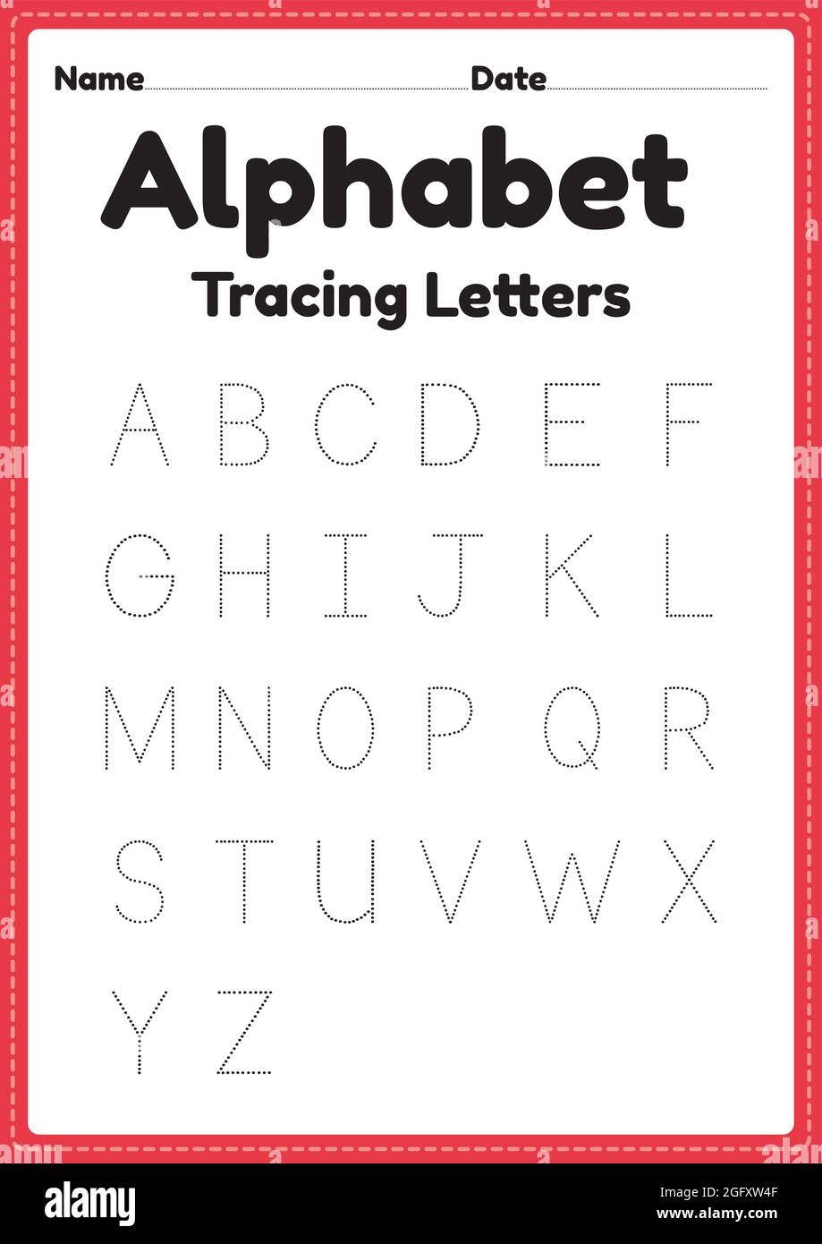 Alphabet Worksheet Tracing Letter For Kindergarten And Preschool Alphabet Worksheet Tracing Letter For Kindergarten And Preschool
