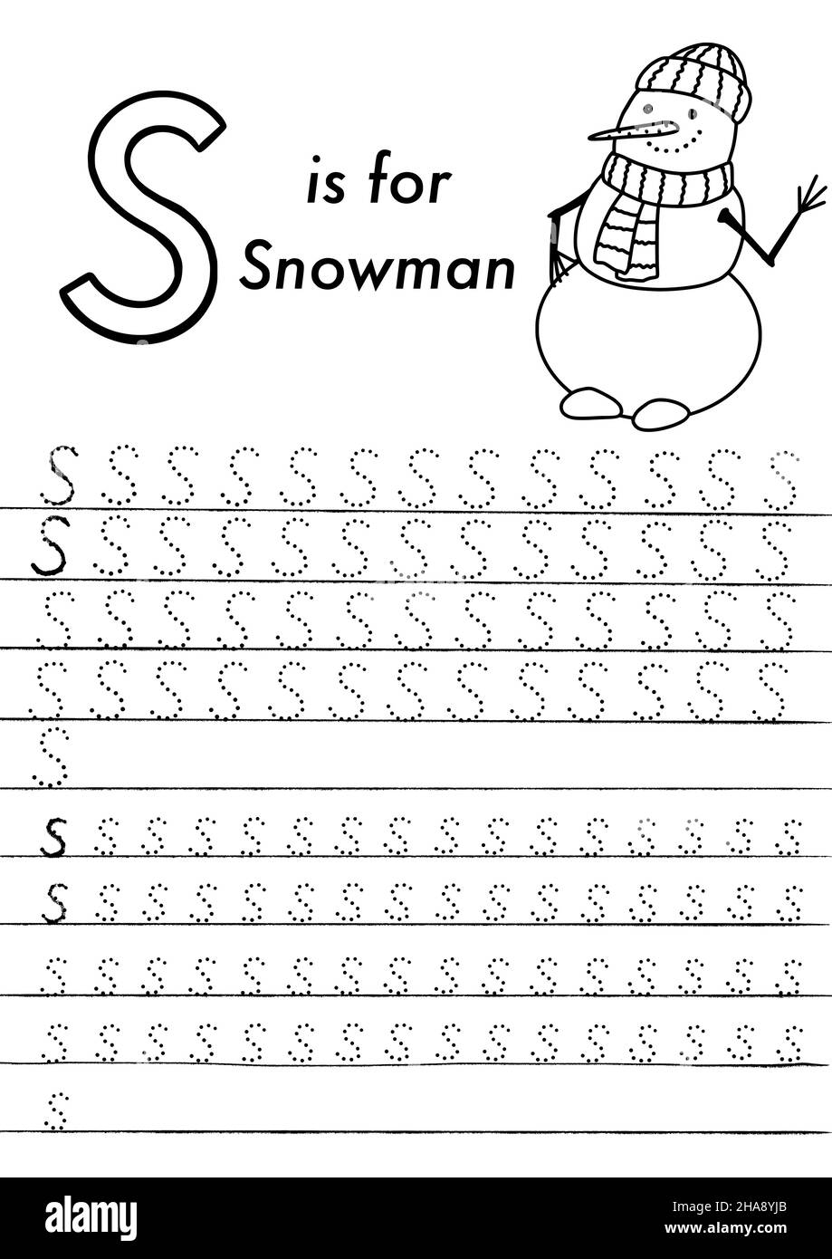 Christmas And New Year Preschool ABC Tracing Worksheet Simple 