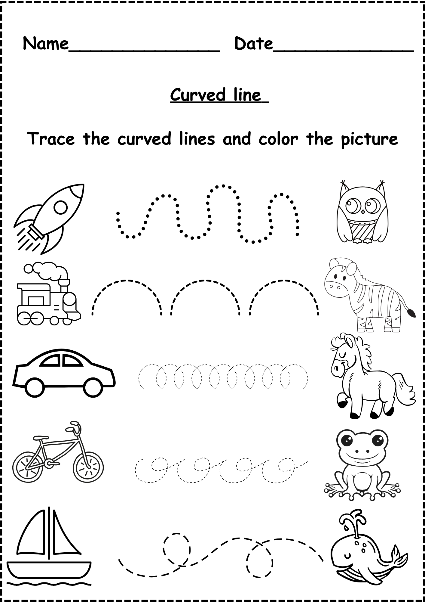 Free Printable Tracing Lines For Preschoolers