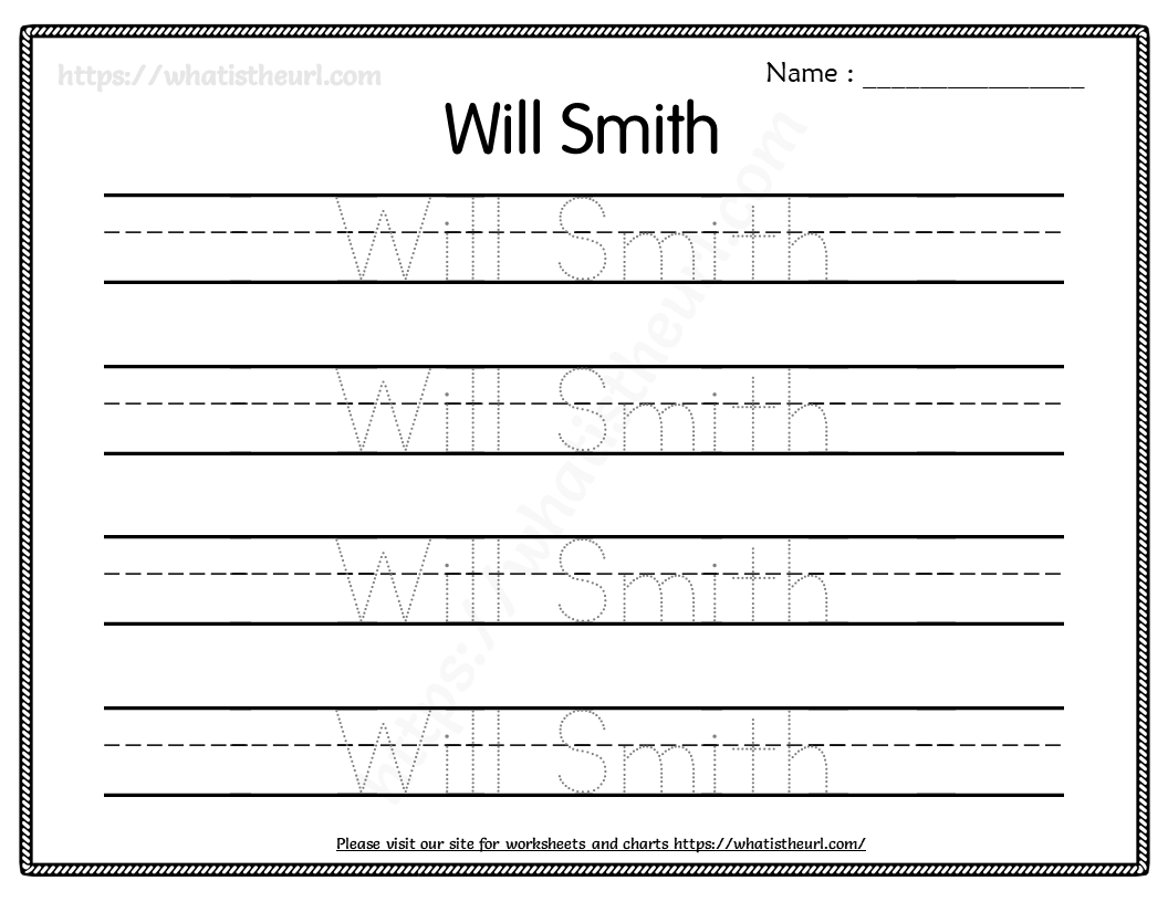 Free Printable Tracing Name Worksheets