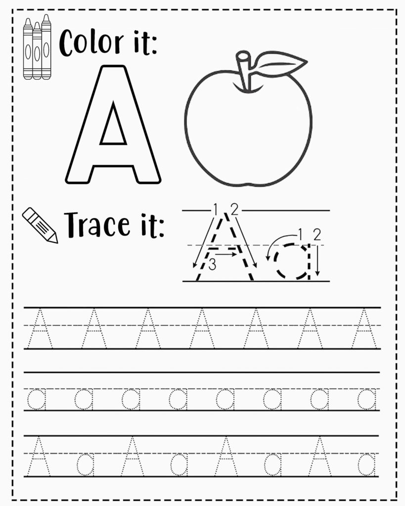 Letter Tracing Preschool Printable