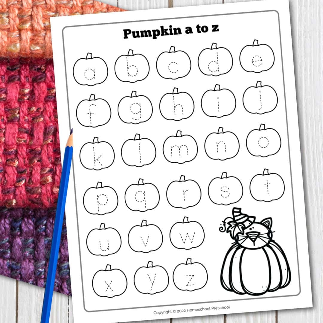 Free Fall Letter Tracing Worksheets For Preschool
