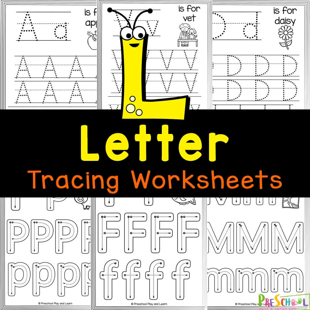  FREE Free Printable Preschool Worksheets Tracing Letters