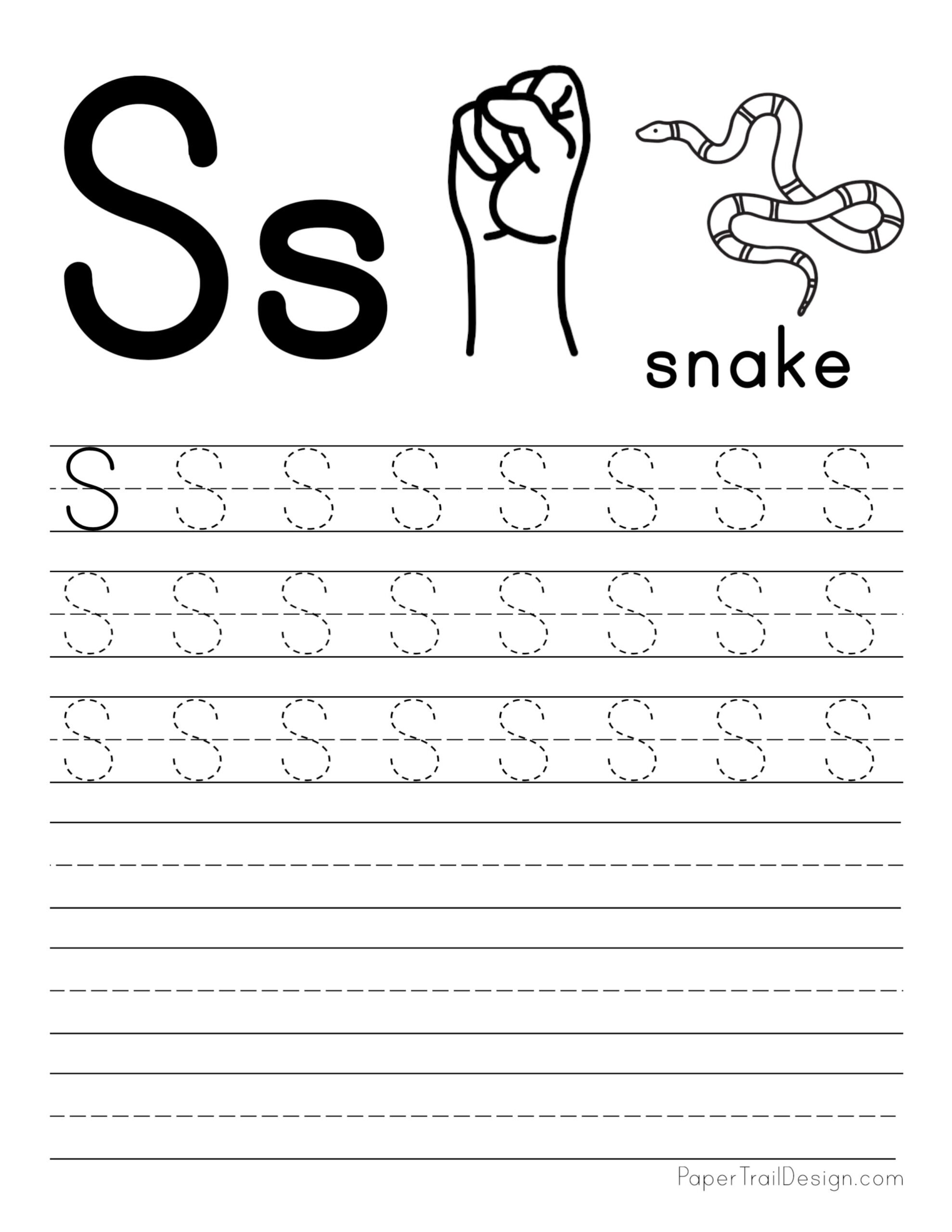 Free Letter Tracing Worksheets Paper Trail Design