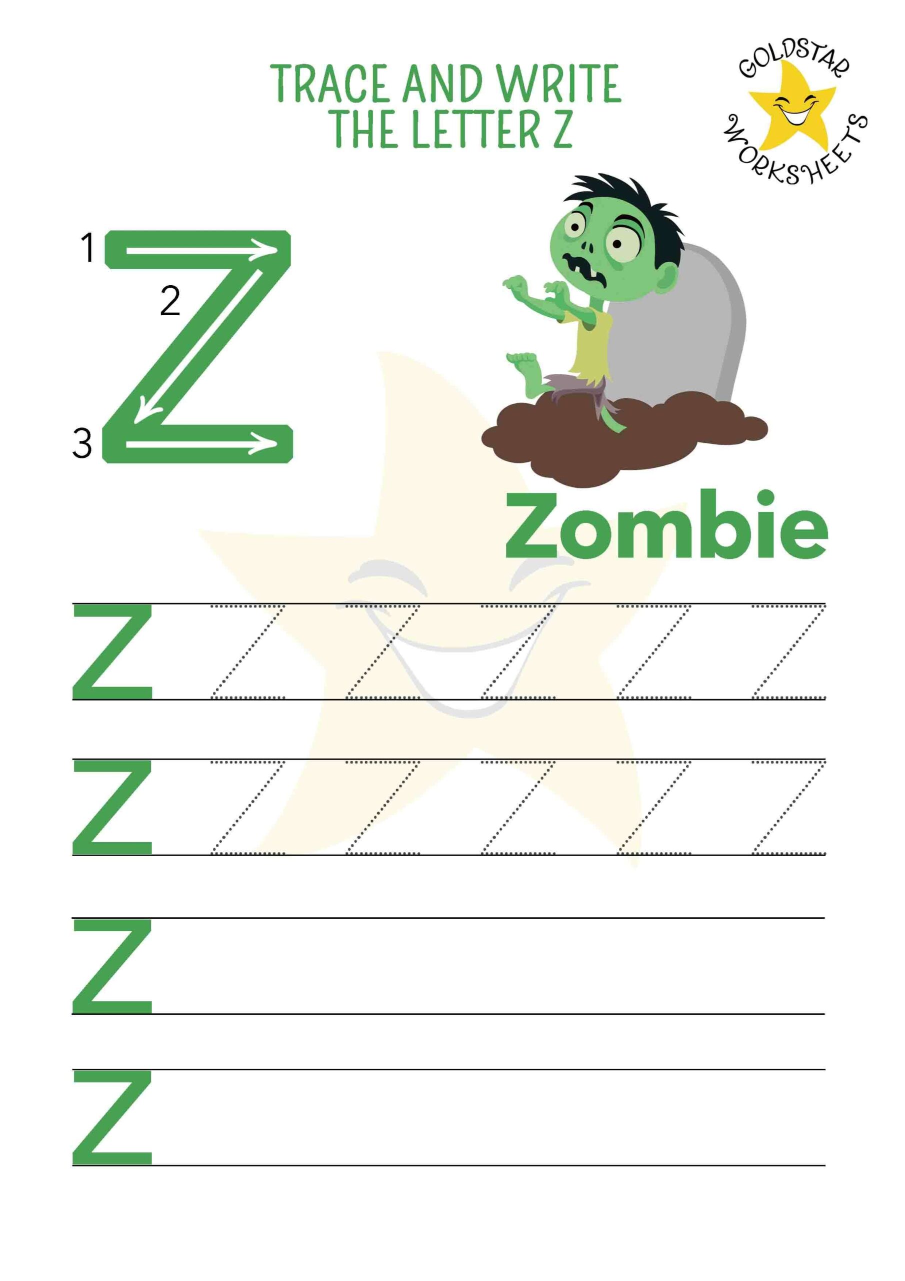 Free Letter Z Tracing Worksheets Zany Zebras U0026 Zoo Adventures 
