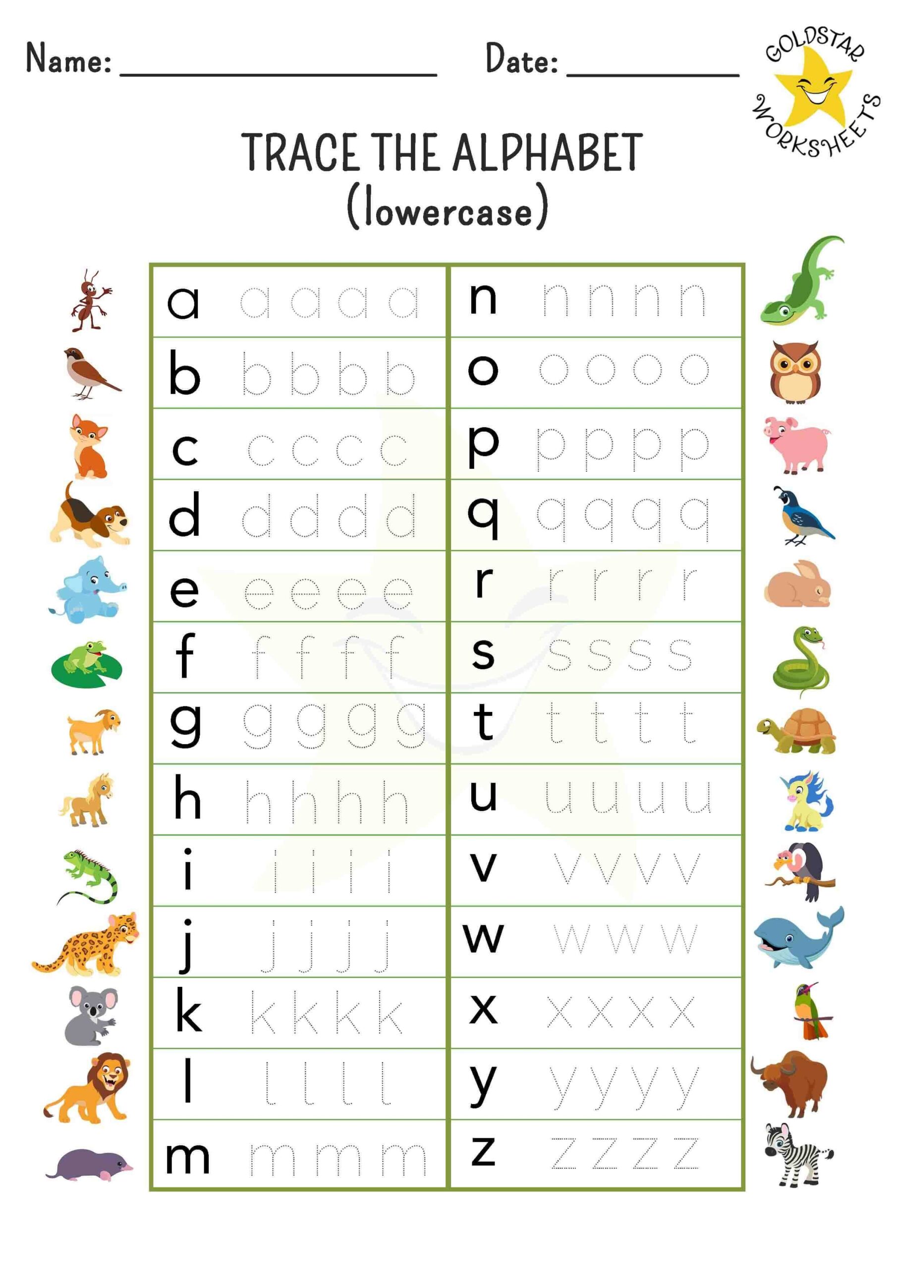Free Lowercase Letter Tracing Worksheets For Fun Writing Practice