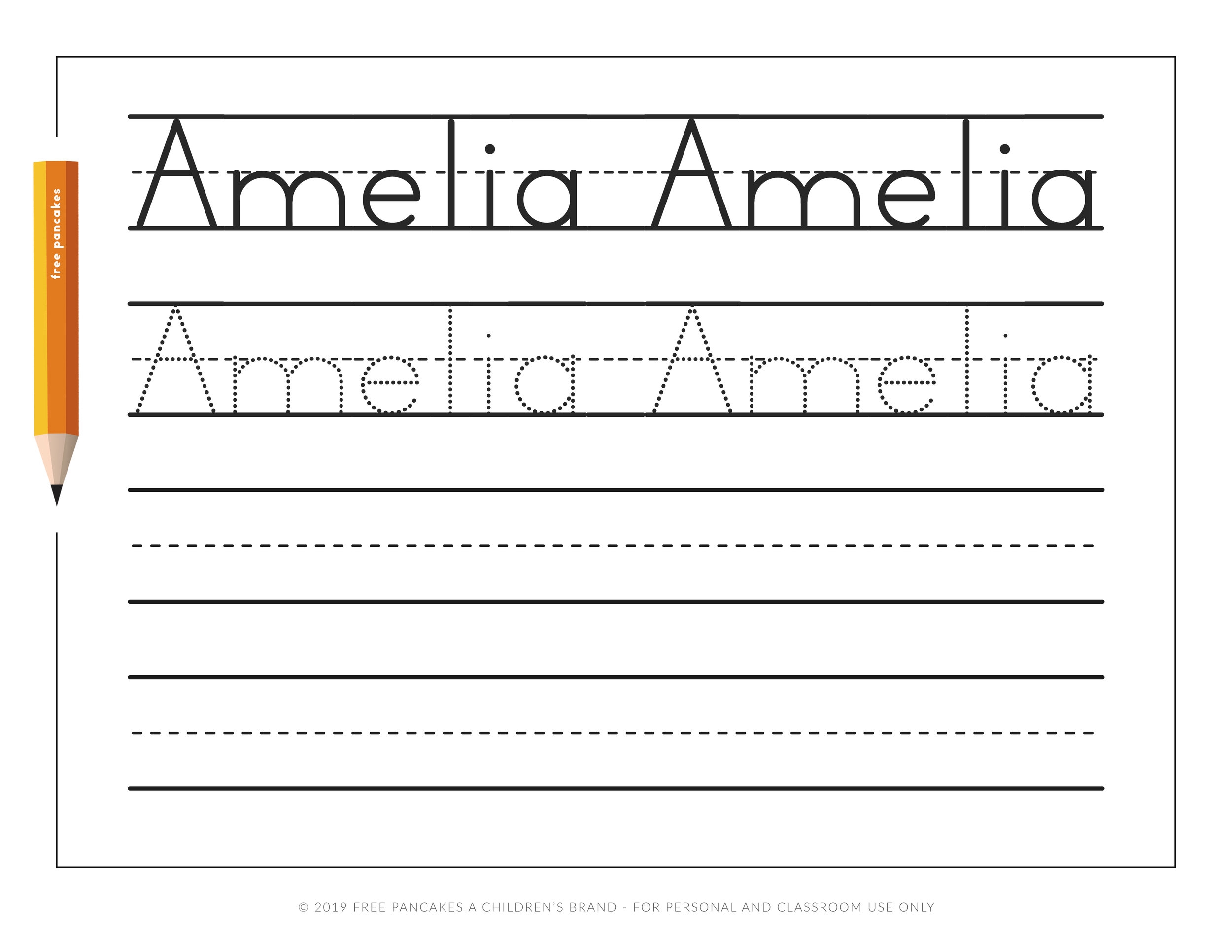 Free Name Tracing Worksheets For Preschoolers Fun Learning Activities