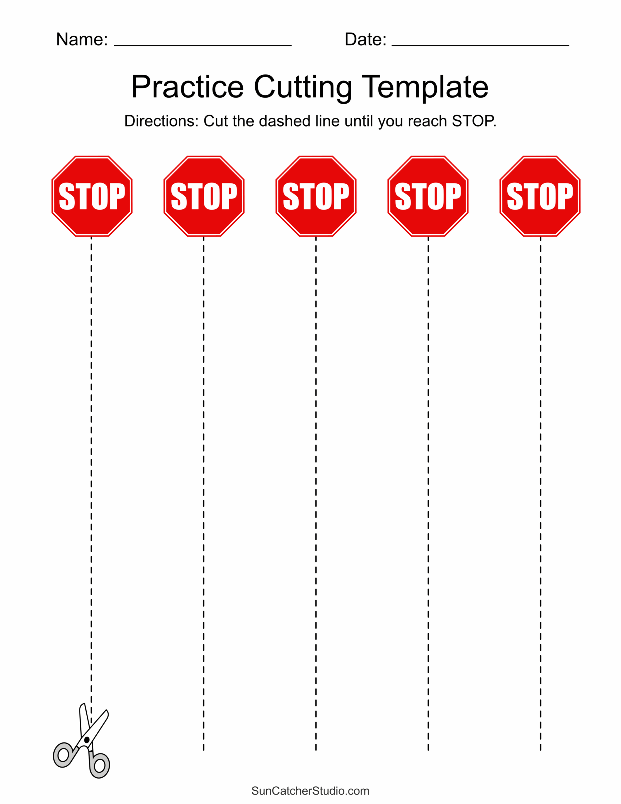 Free Printable Tracing And Cutting Worksheets