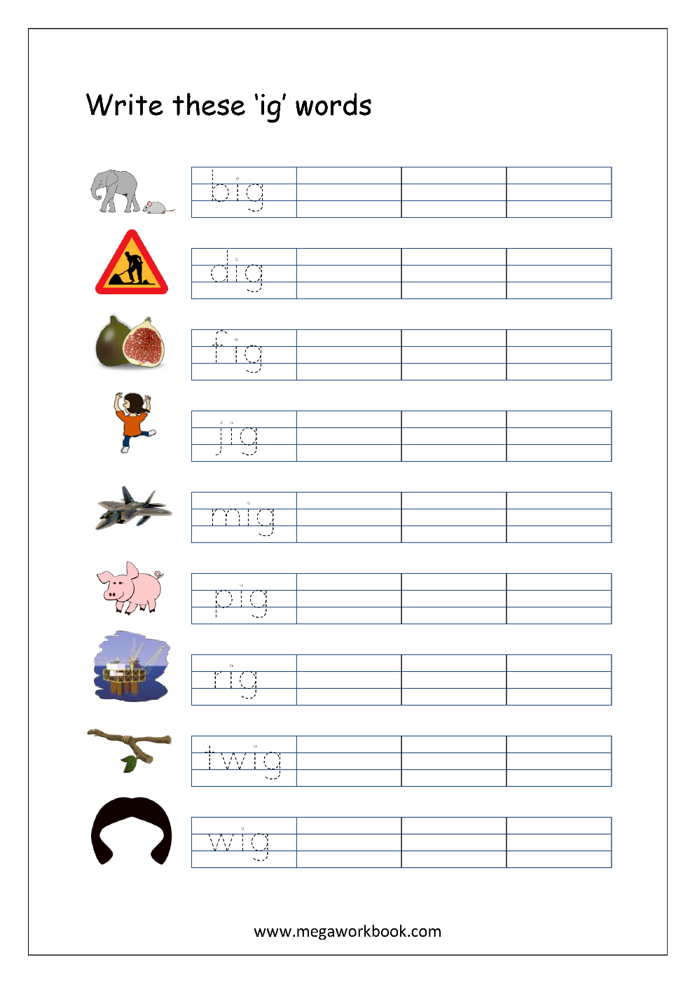 Free Printable Cvc Words Tracing Worksheets Free Printable Cvc Words Tracing Worksheets