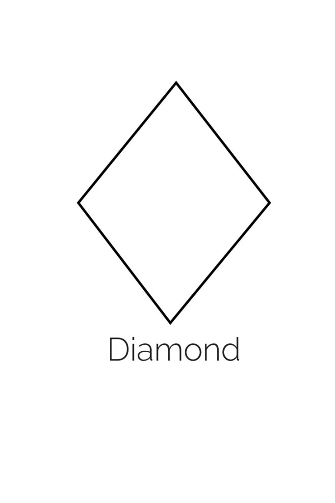 Diamond Tracing Worksheet Free Printable