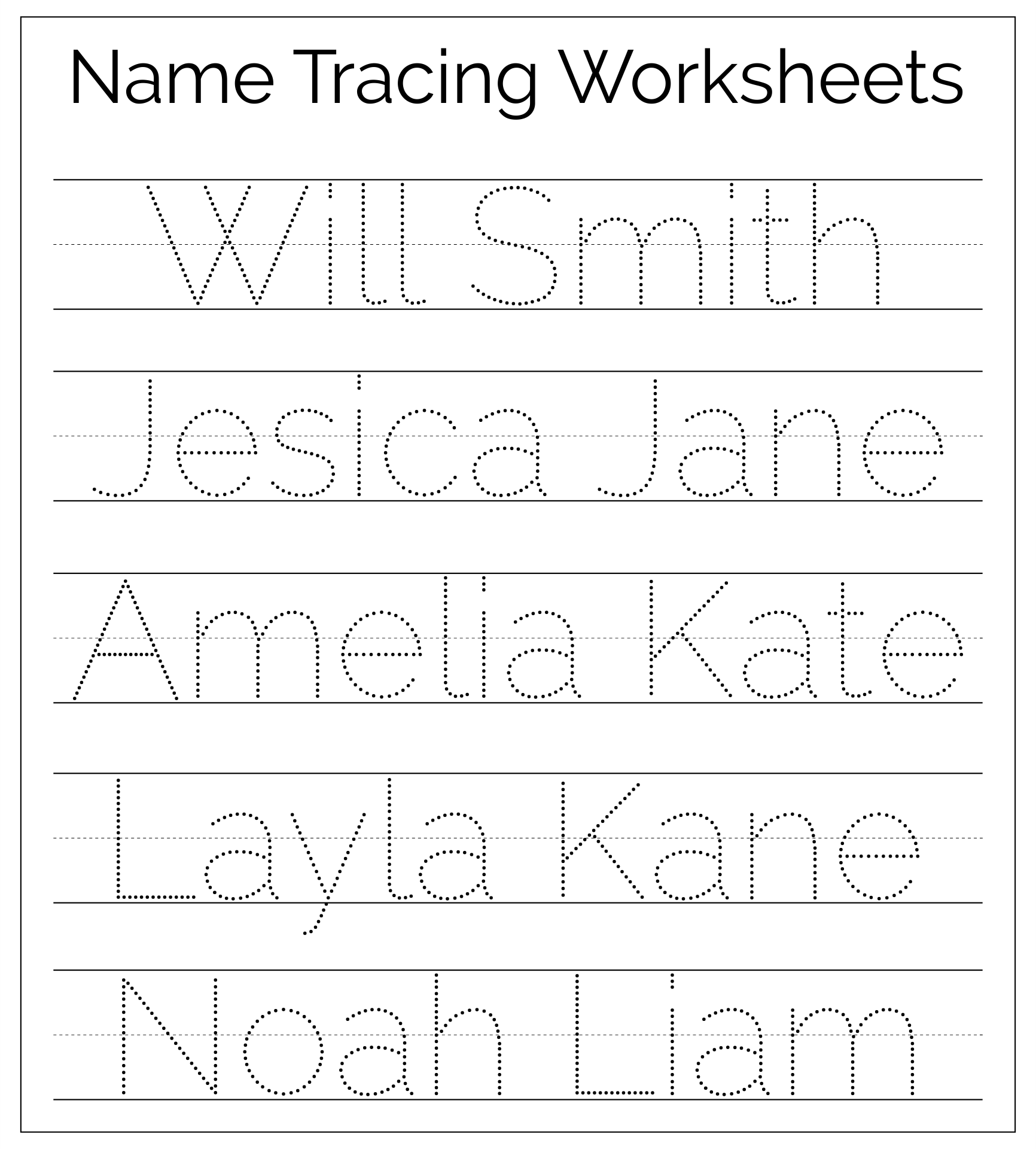  Free Printable EDITABLE Name Tracing Worksheets Worksheets Library