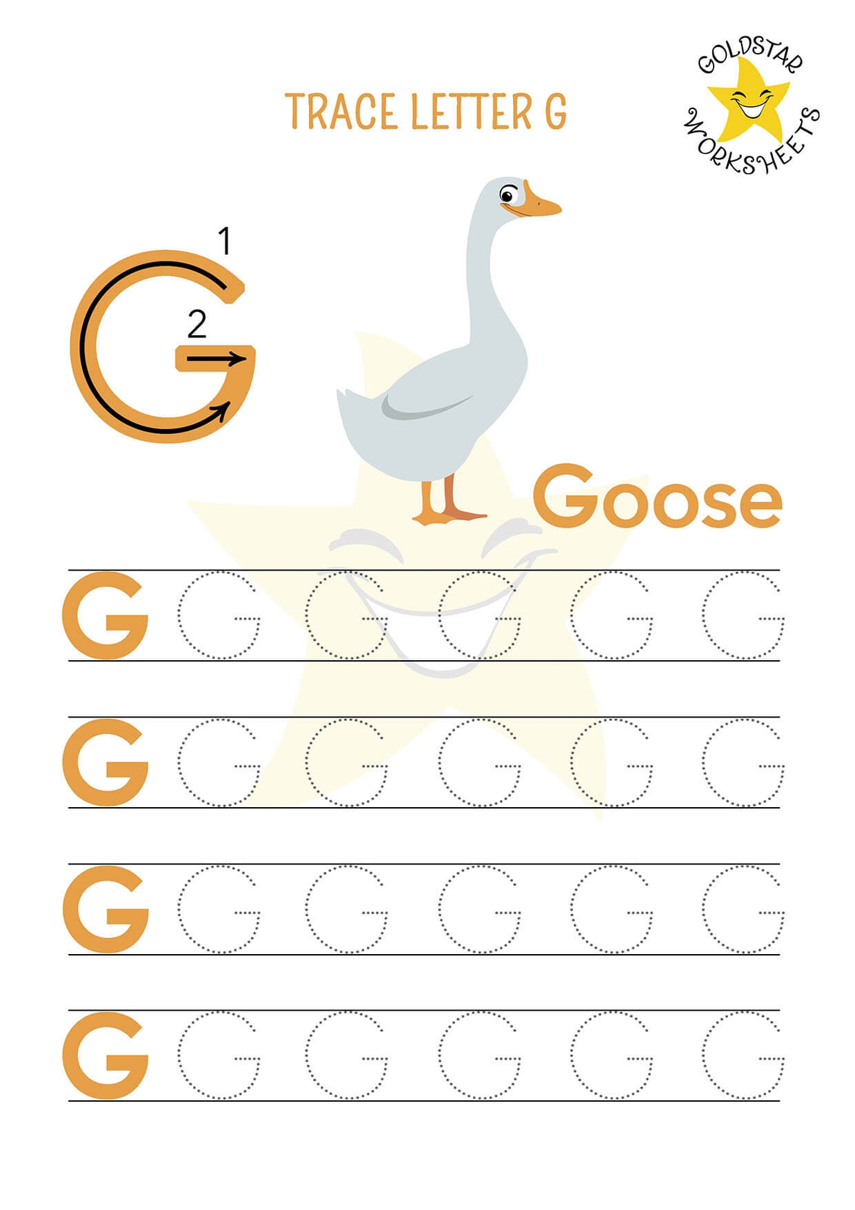 Free Printable Letter G Tracing Worksheets Goat Giraffe U0026 Goose Fun 