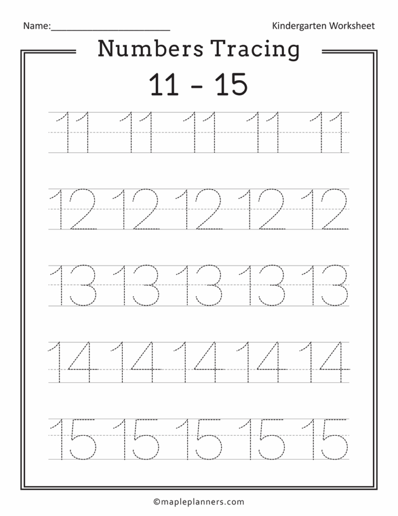 Free Printable Numbers Tracing 1 20 Worksheets For Kids Worksheets Library