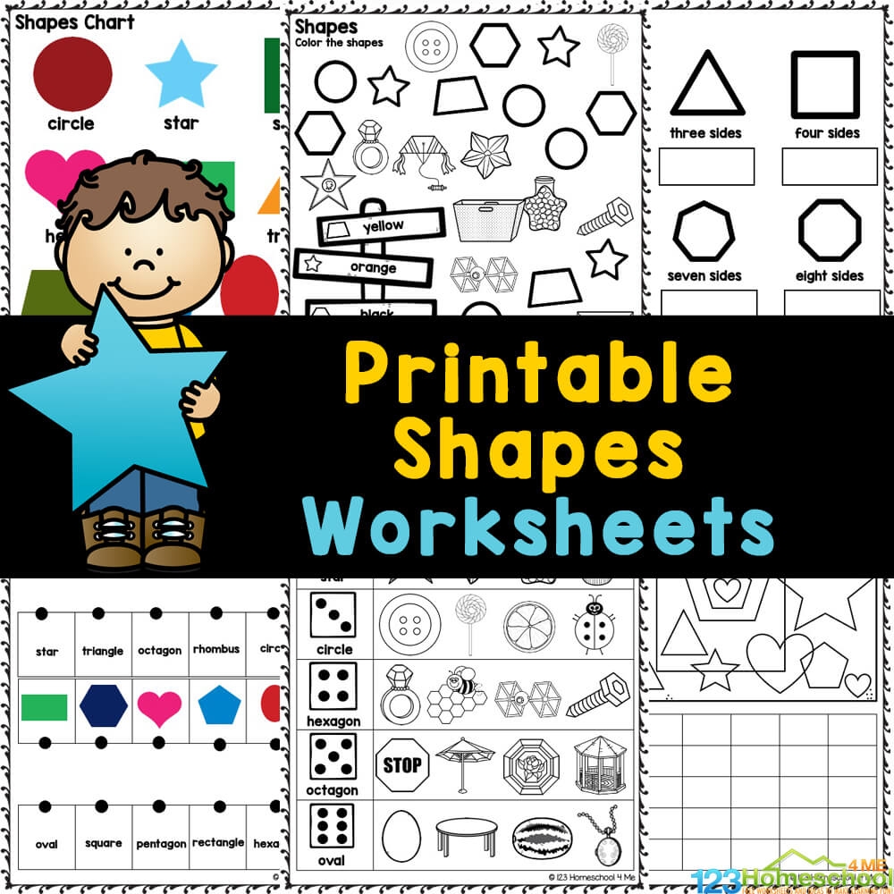Free Printable Shape Tracing Worksheets Preschool