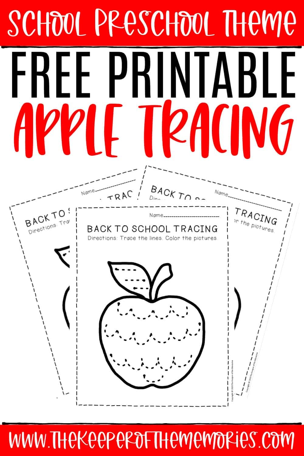 Free Printable Tracing Back To School Preschool Worksheets The Free Printable Tracing Back To School Preschool Worksheets The
