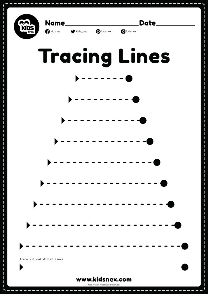Free Printable Tracing Lines Worksheets Pdf