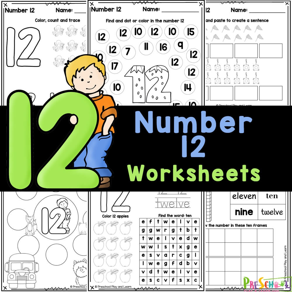 Number 12 Tracing Worksheet Free Printable