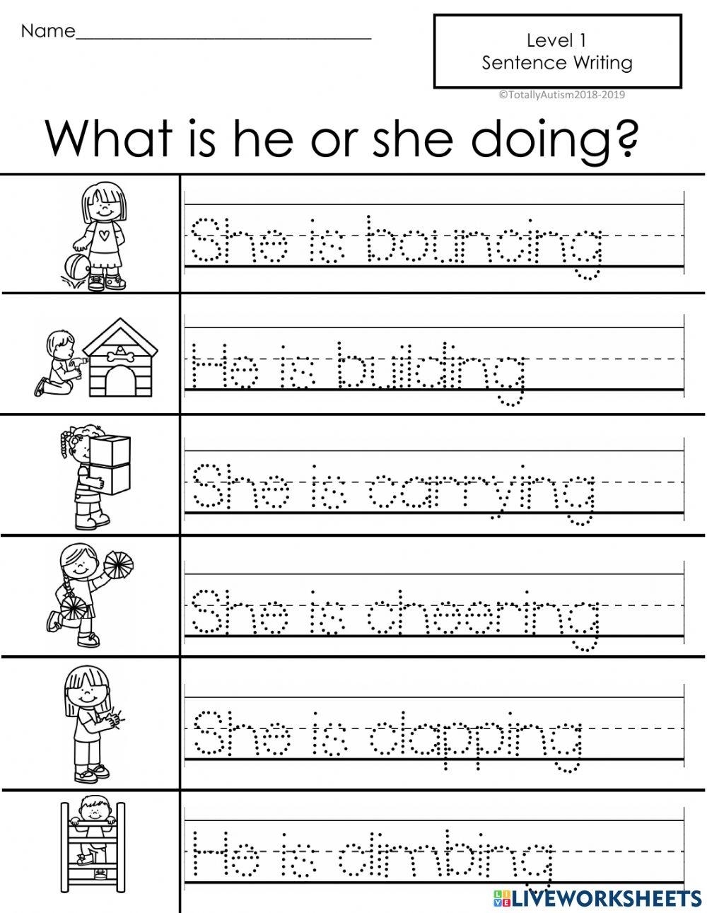 Free Tracing Sentences Worksheet Download Free Tracing Sentences 