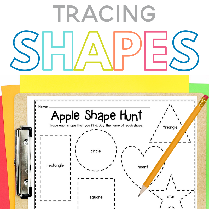 Preschool Printable Worksheets Tracing Shapes