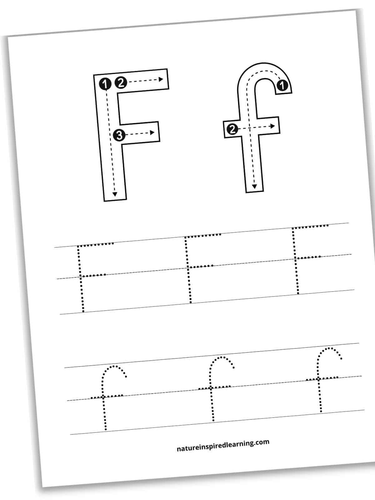 Free Printable Letter F Tracing Worksheets