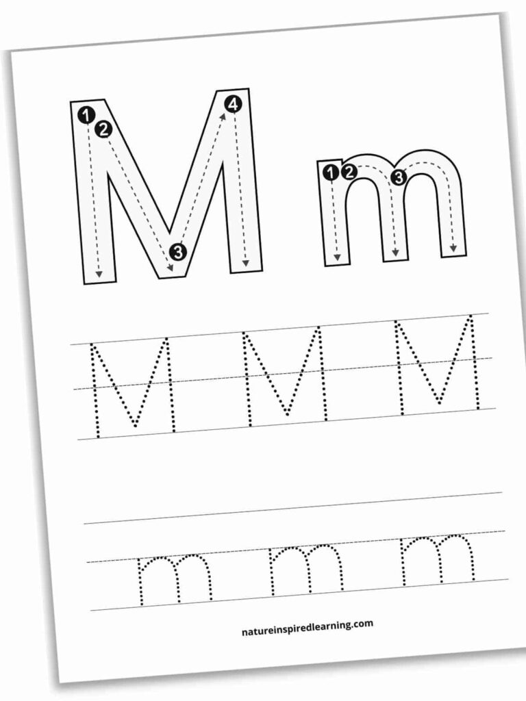 Free Printable Letter M Tracing Worksheets