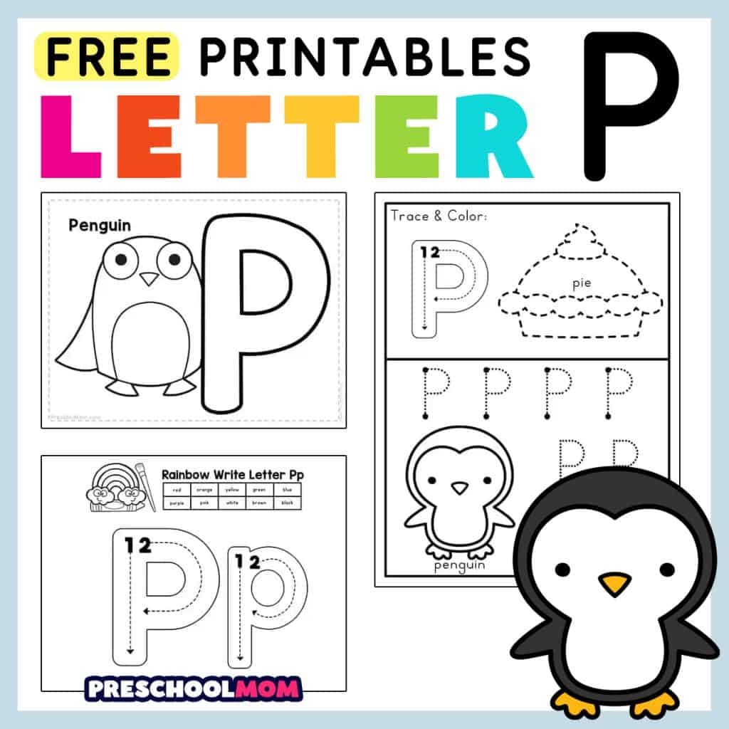 Printable Tracing Letter P Preschool Worksheets