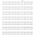 Number Tracing Preschool Printable
