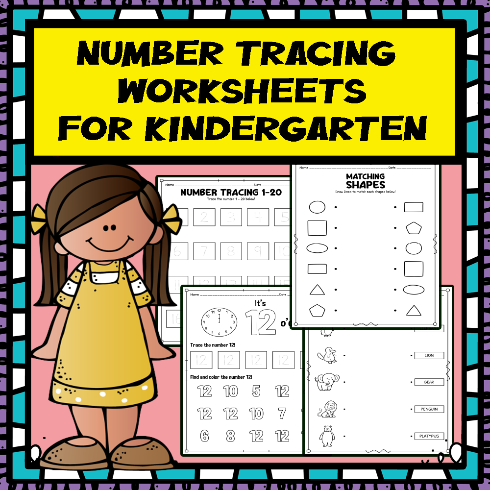 Math Tracing Worksheets For Kindergarten Math Tracing Worksheets For Kindergarten