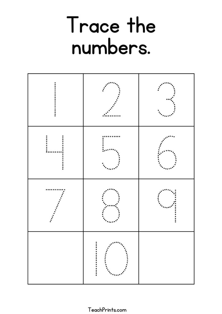 Preschool Printable Tracing Numbers
