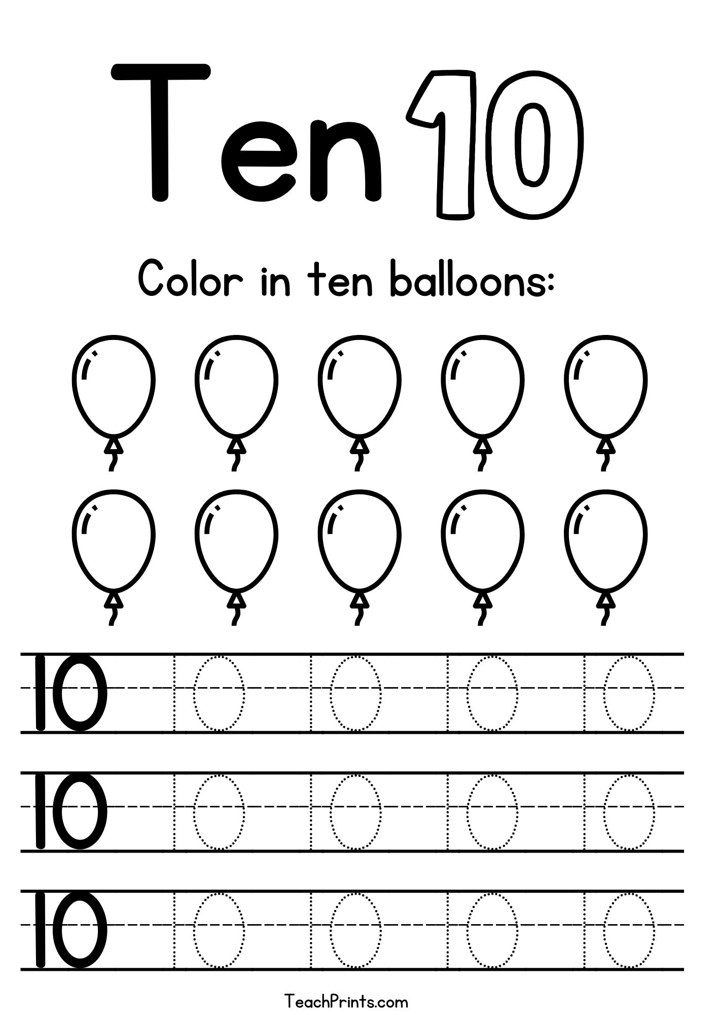 Number Tracing Worksheets Free Printables Teach Prints Number Tracing Worksheets Free Printables Teach Prints