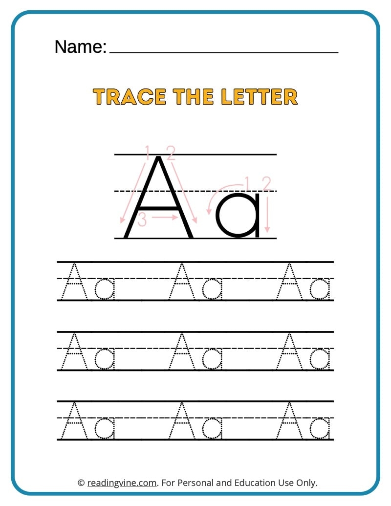 Tracing Alphabet Printables For Preschoolers