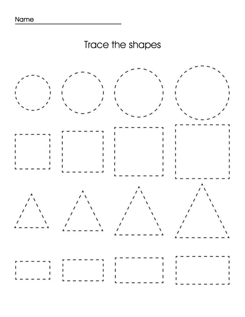 Tracing Preschool Worksheets Printables