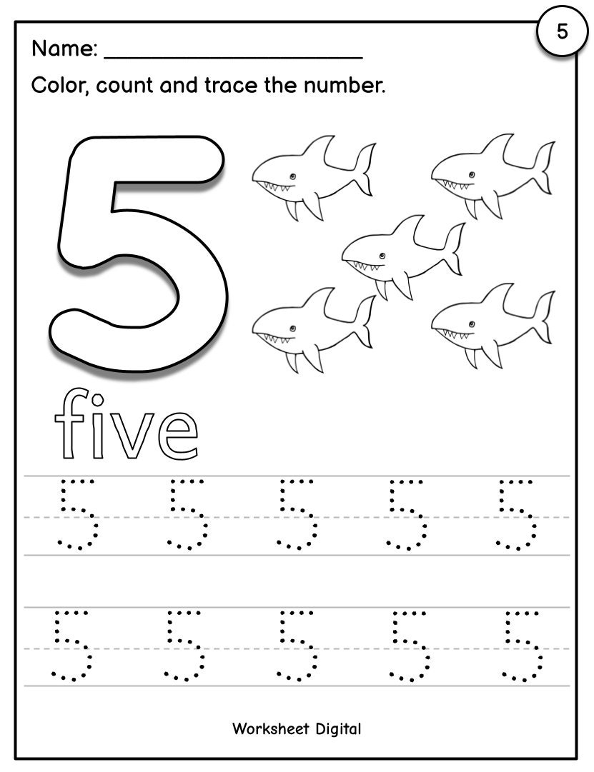 Printable Numbers 1 10 Tracing Worksheets For Preschool 