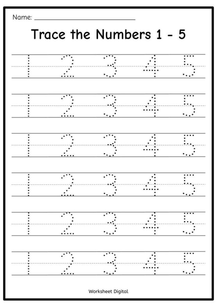 Printable Numbers 1 50 Tracing Worksheets For Preschool Kindergarten Homeschool Busy Book Handwriting Numbers And Counting Etsy