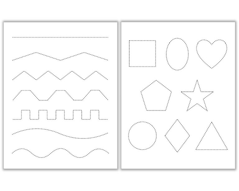 Printable Tracing Worksheet For Preschool U0026 Kindergarten Just Worksheets Library