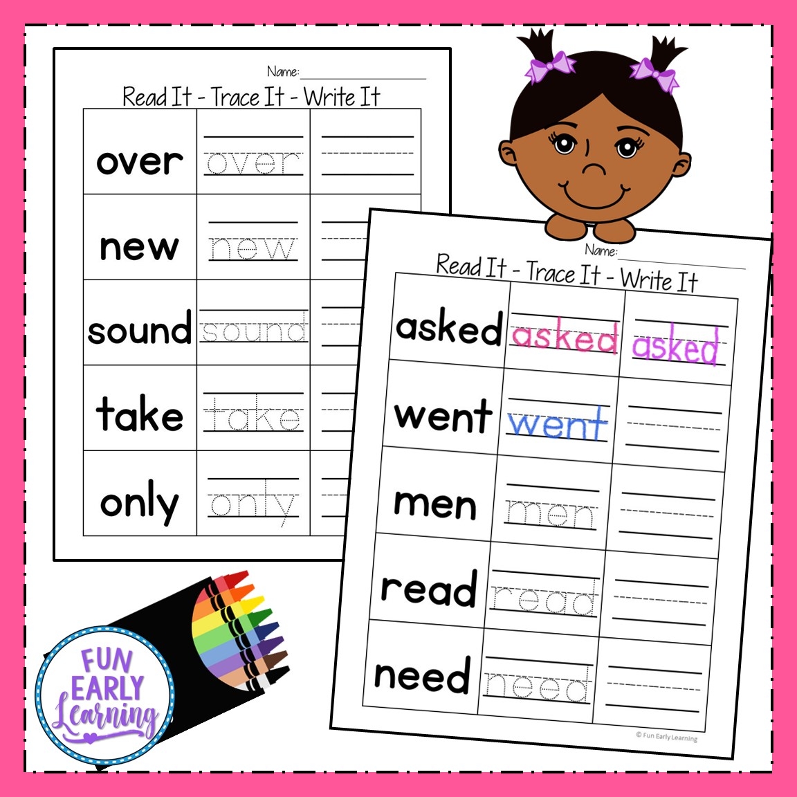 Sight Word Tracing Worksheets For Kindergarten Sight Word Tracing Worksheets For Kindergarten