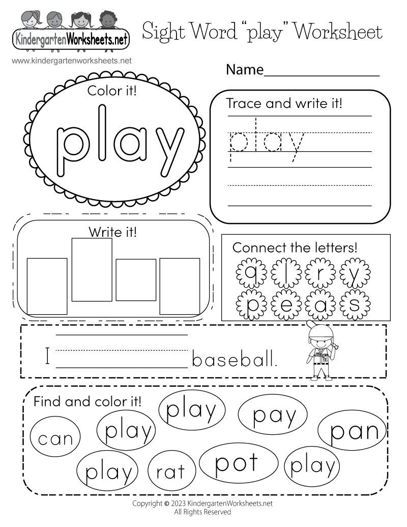 Free Printable Sight Words Tracing Worksheets