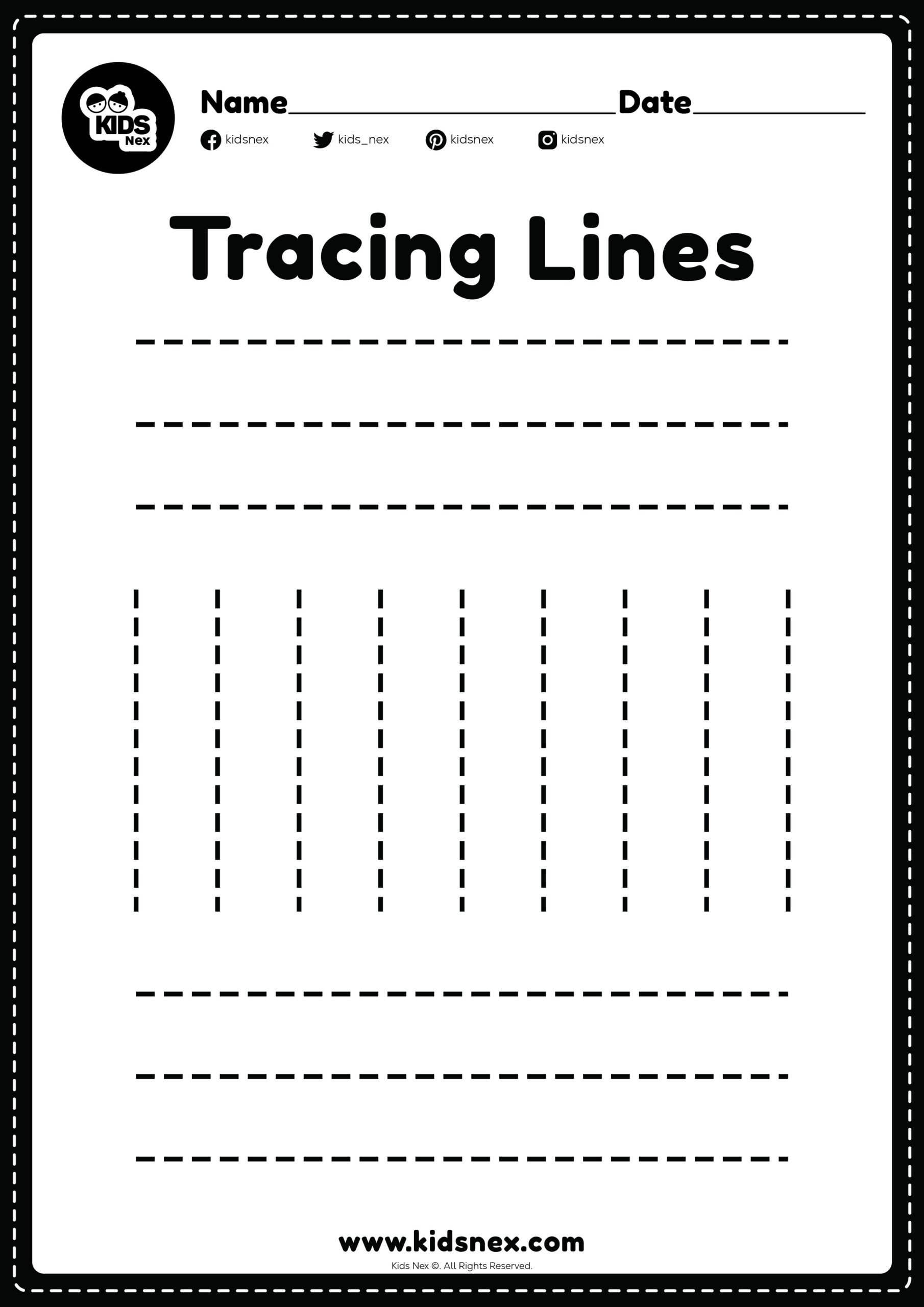 Standing And Sleeping Lines Tracing Worksheet Free Printable Standing And Sleeping Lines Tracing Worksheet Free Printable