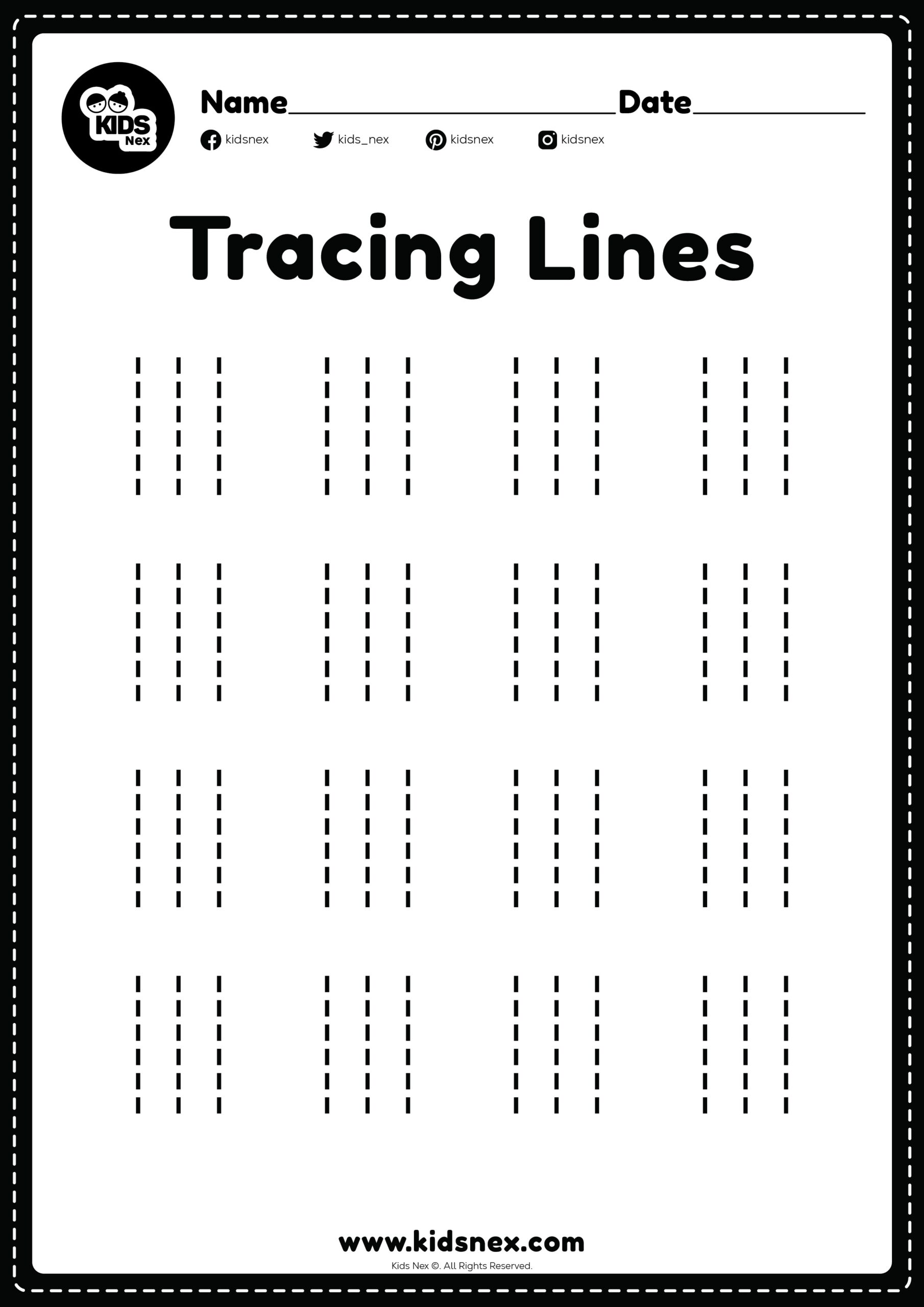 Printable Tracing Lines For Preschoolers