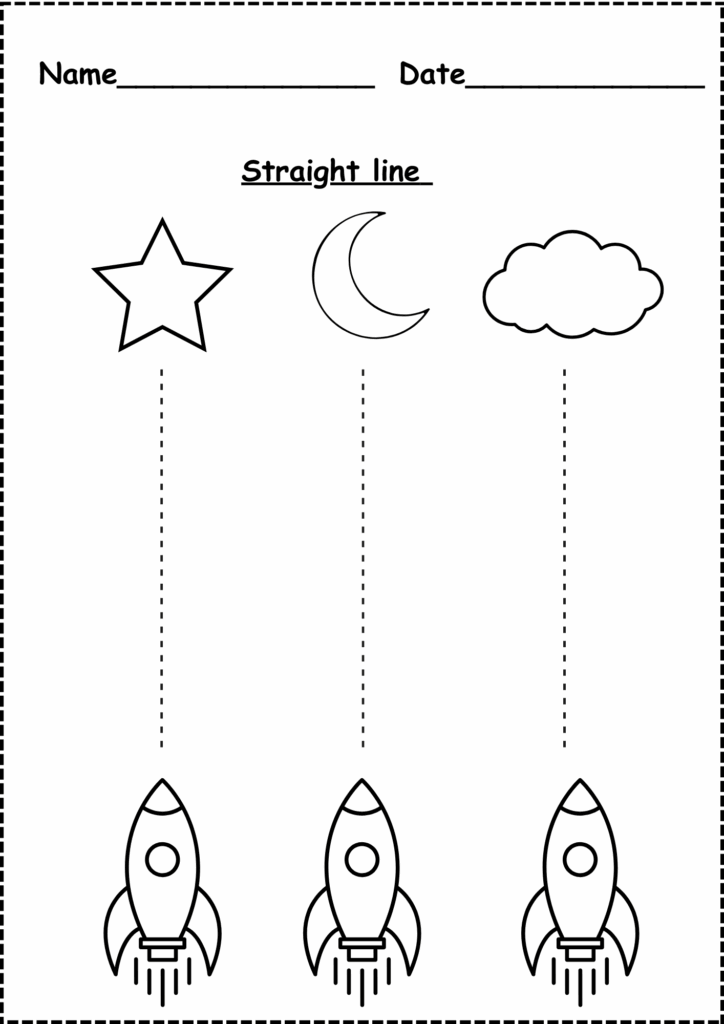 Free Printable Tracing Straight Lines Worksheets
