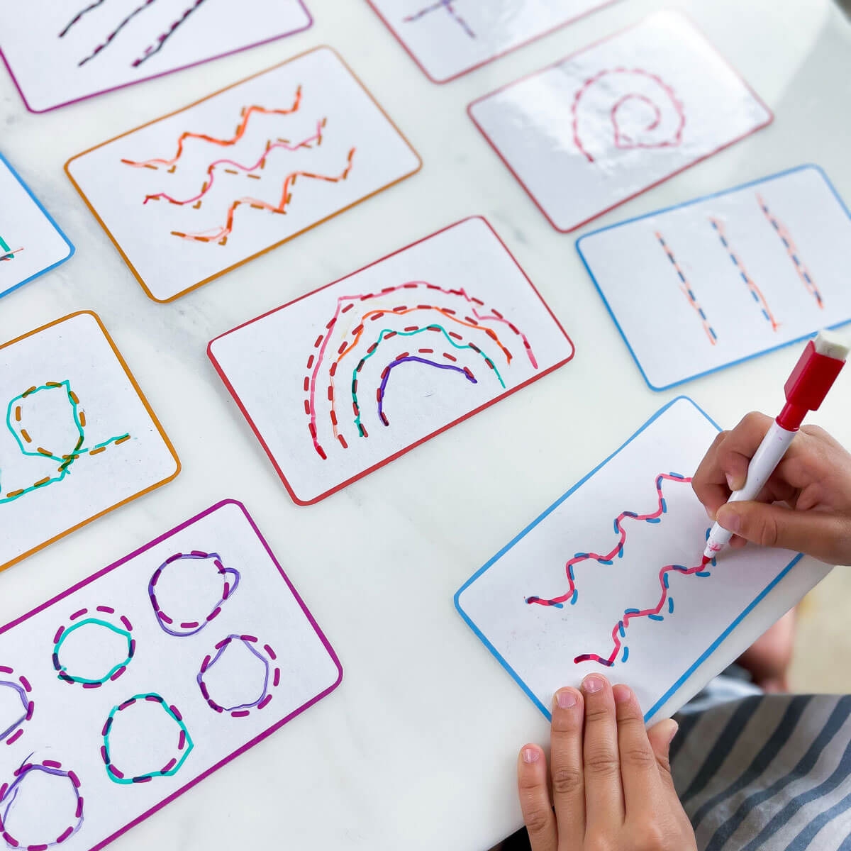 Tracing Activity Printable Pre Writing Cards 7 Days Of Play