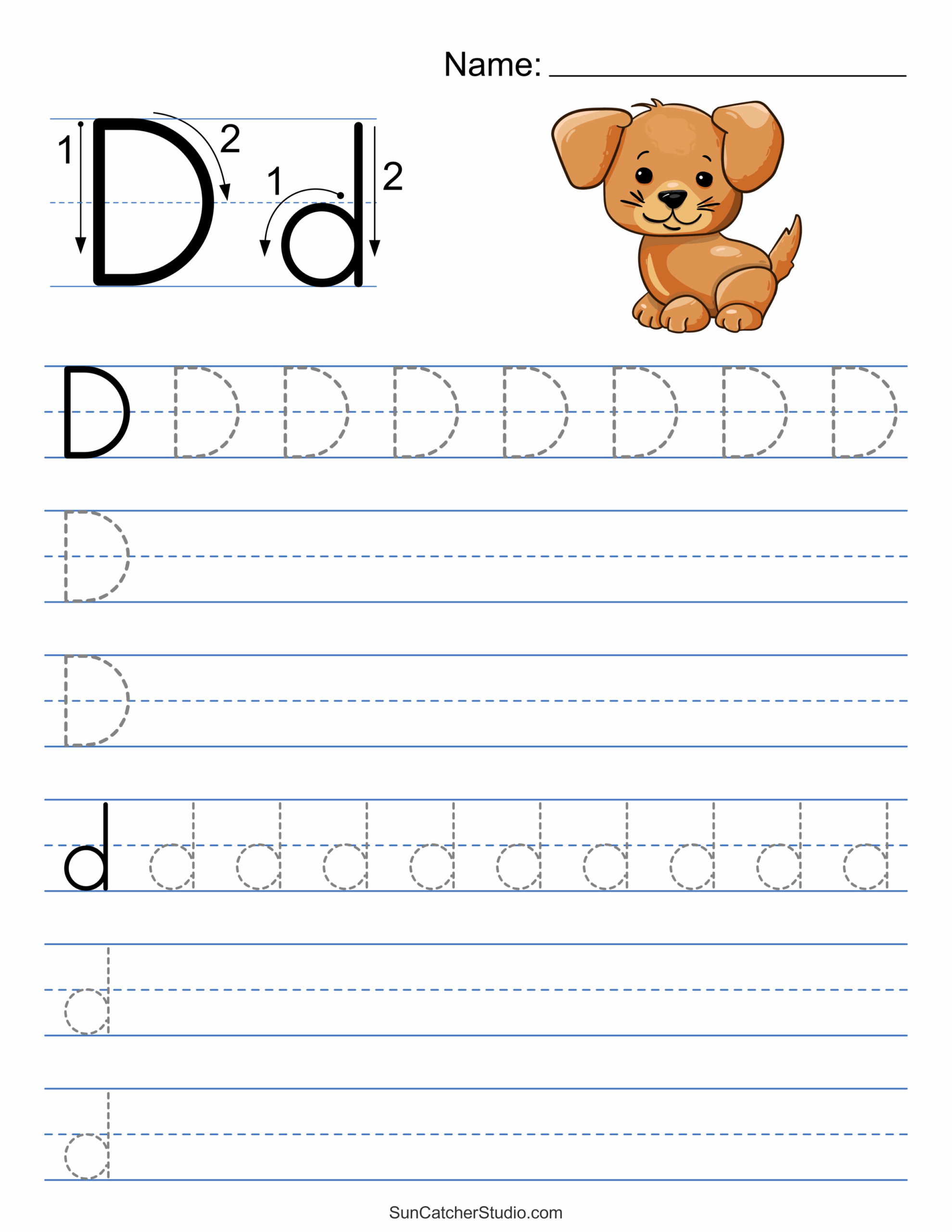 Tracing Alphabet Letters Printable Handwriting Worksheets Free 