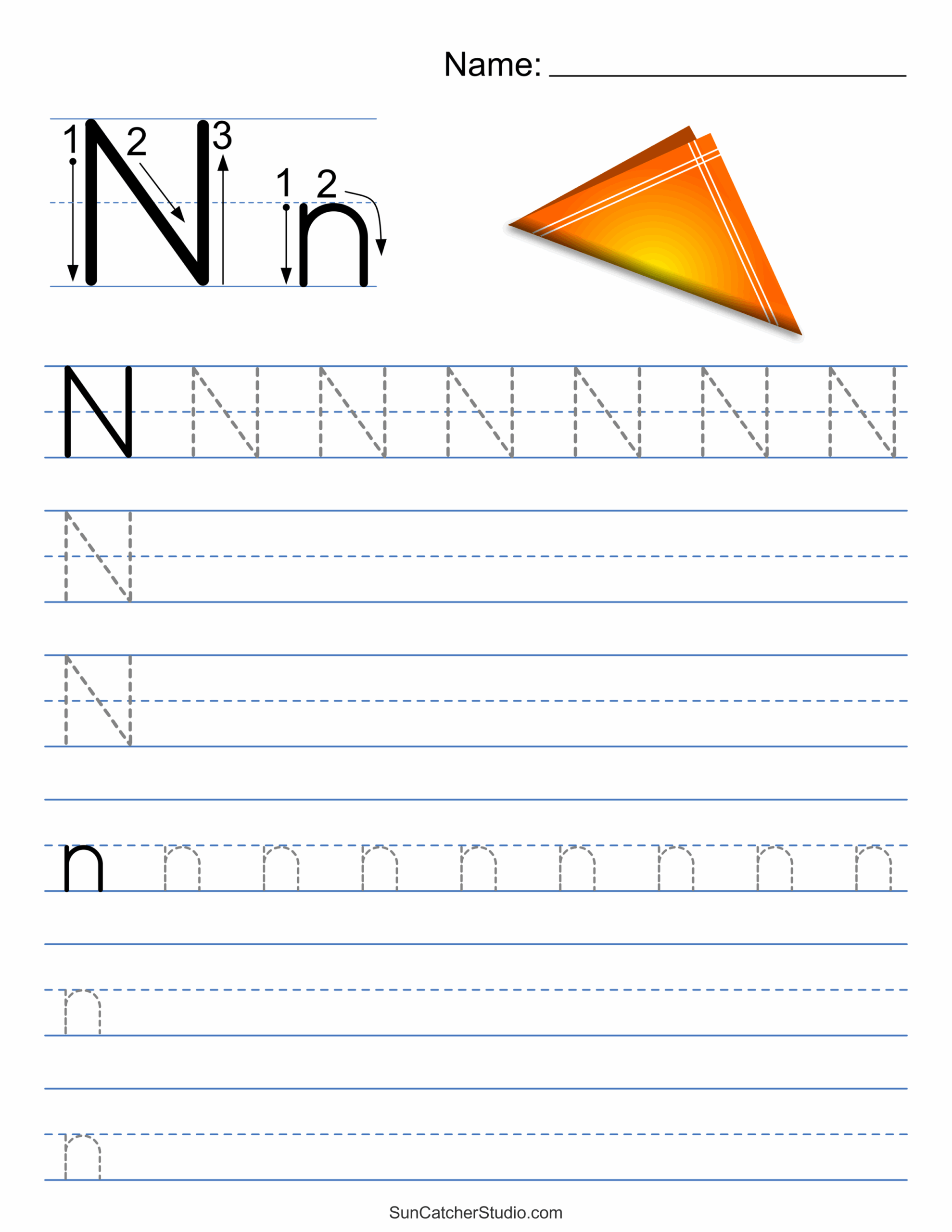 Preschool Printable Large Tracing Letters