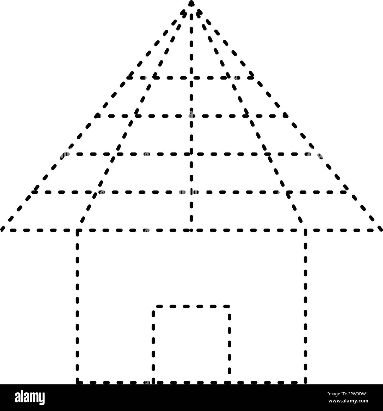 Tracing House Worksheets Free Printable